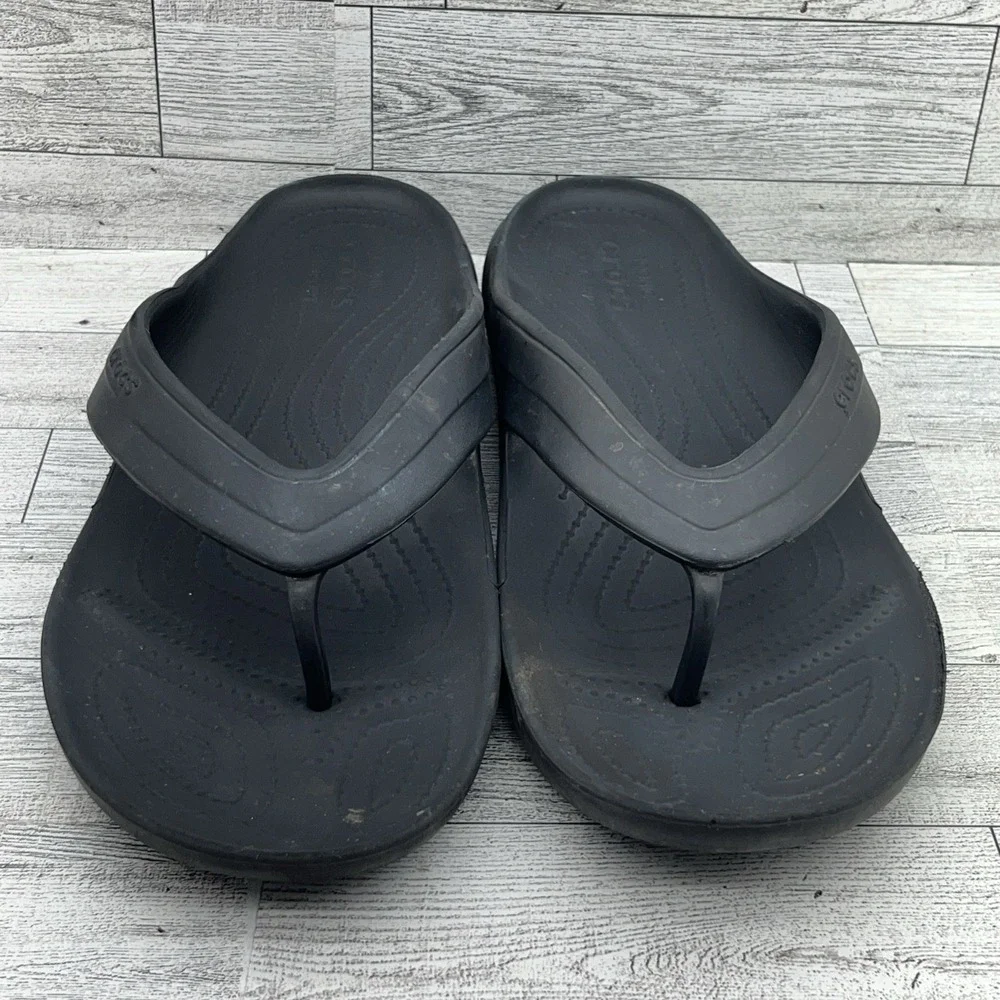 Crocs Classic Black Comfort Flip Flop Sandals 202635 Men Size‎ 11